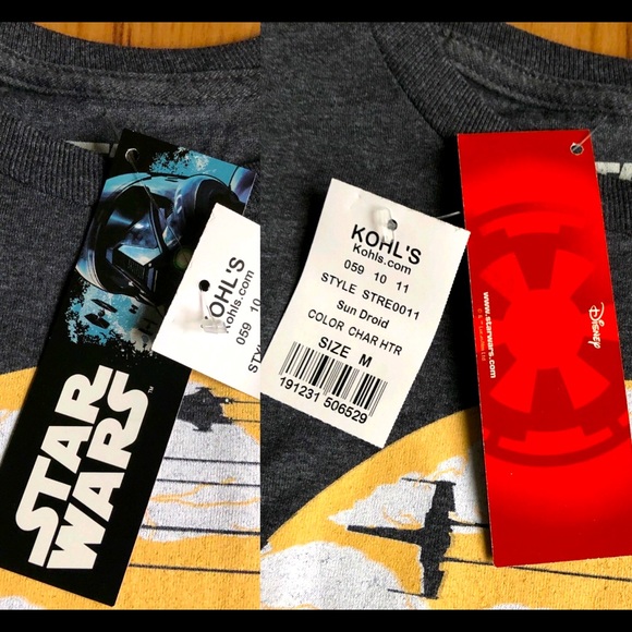 NEW FIFTH SUN STAR WARS Last Jedi BB-8 Tee Gray Medium UNISEX Men’s - Picture 5 of 16